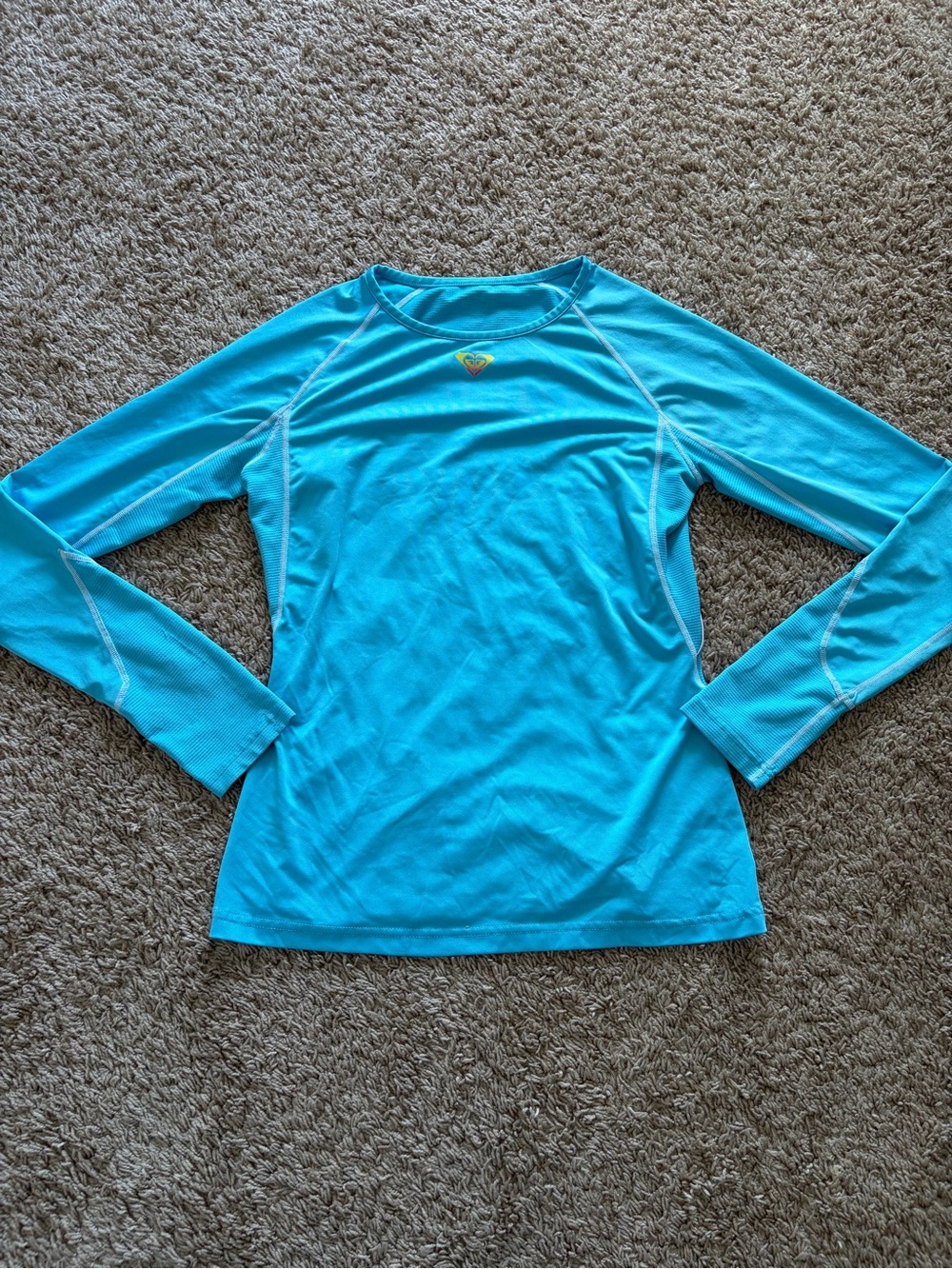 Roxy Long Sleeve Aqua Blue Rashguard